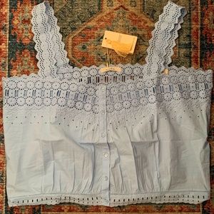 Doen Estelle Top in Bluebird- XXL